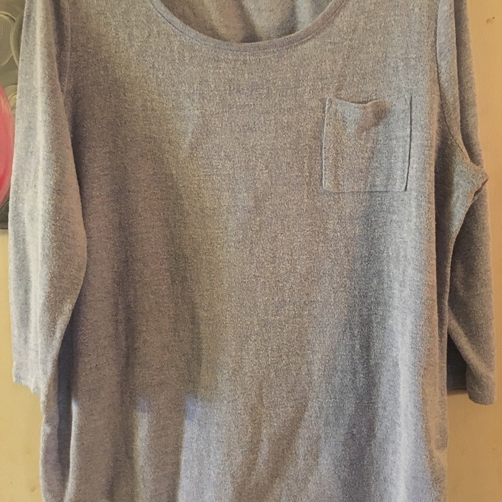 Faded glory XL lift blue 3/4 sleeve shirt
